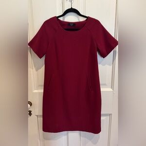 Brass short sleeve shift dress